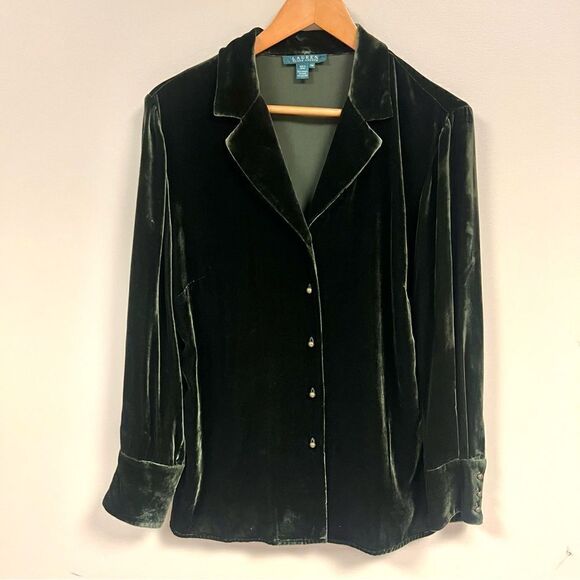 Ralph Lauren dark olive green button down Sz 14W - Picture 1 of 6